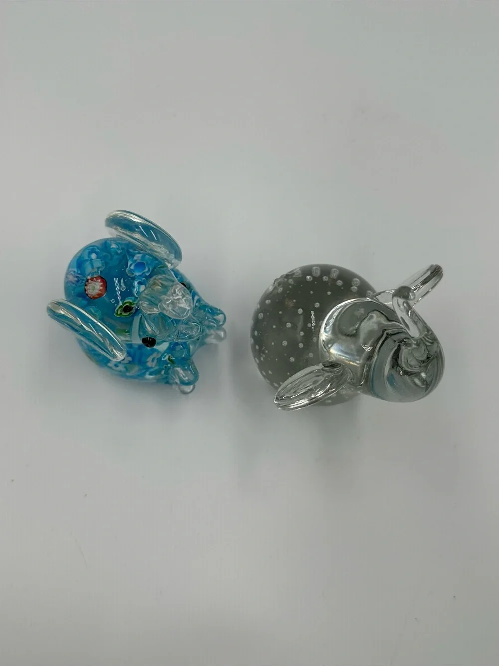 Blue Millefiori Glass Elephant Figurine - Decorative Home Accent